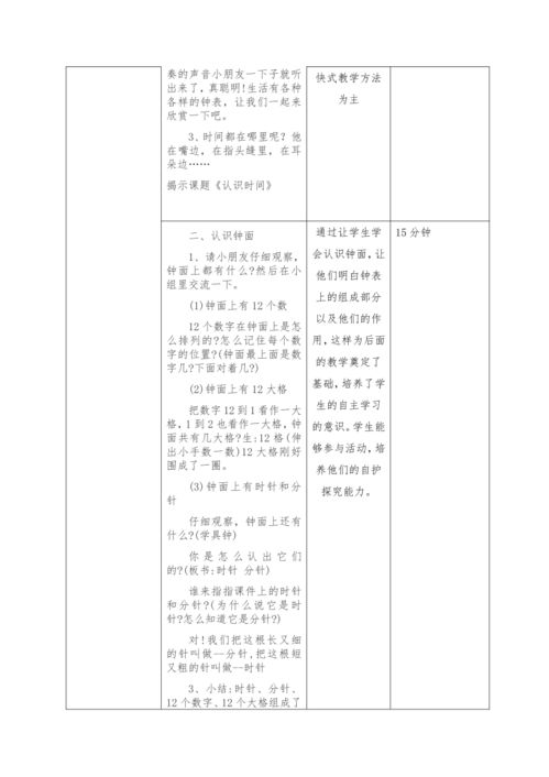 认识钟表设计方案[认识钟表设计方案怎么写]