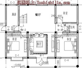 房屋设计图图纸带尺寸标注,房屋设计图纸符号大全解释