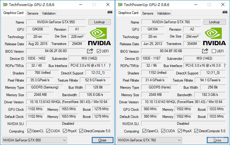 gtx950显卡参数,gtx950 2g显卡参数