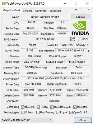 mx450显卡,mx450显卡相当于什么档次