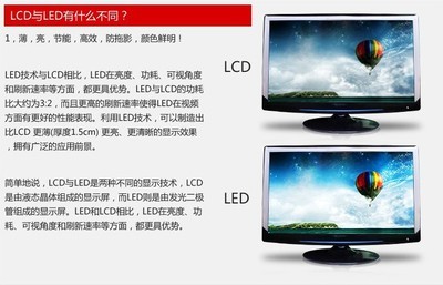 lcd和led屏哪个好,电视机lcd和led屏哪个好
