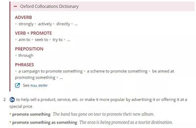 promote,promotes