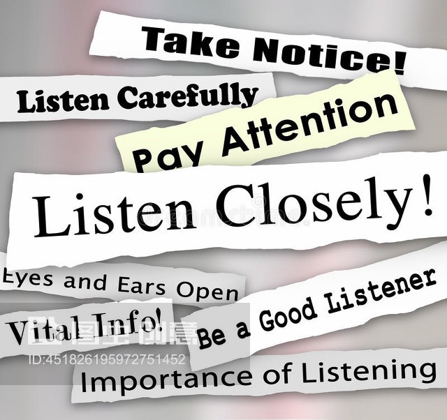 listen,listening的中文翻译