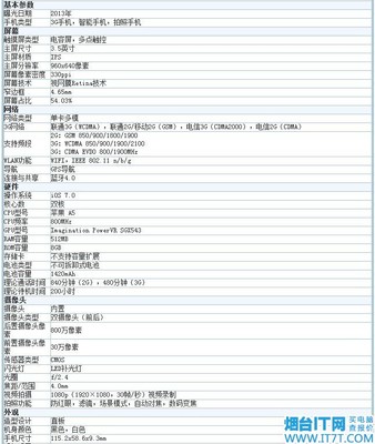 苹果4s参数配置,苹果4s参数配置截图