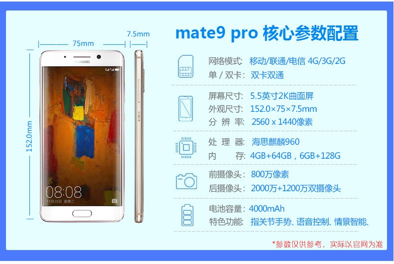 mate9pro参数,Mate9pro参数