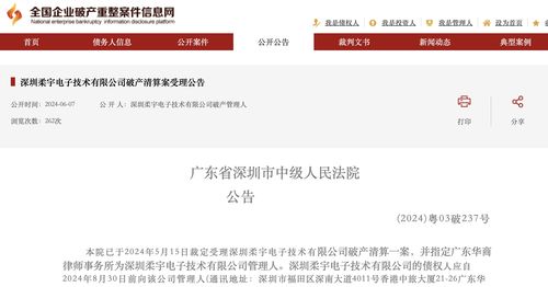 昔日500亿独角兽柔宇科技破产，科技浪潮中的沉浮