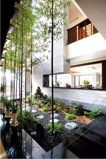 房子后花园图片 房屋后花园车库设计效果图 