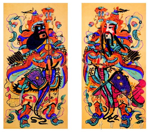 门神设计图片欣赏，传统年画风格亮相