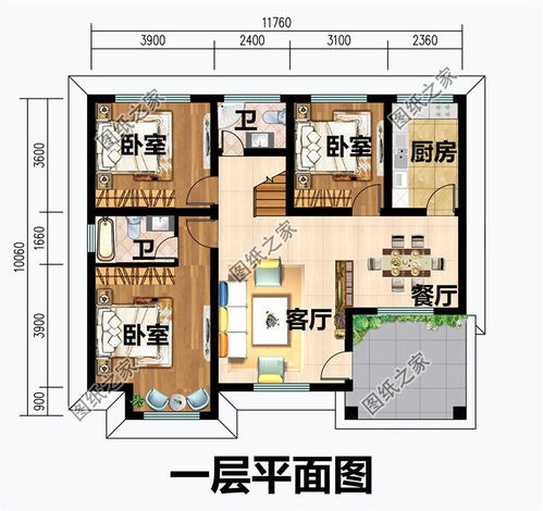 50米一层平房设计图片