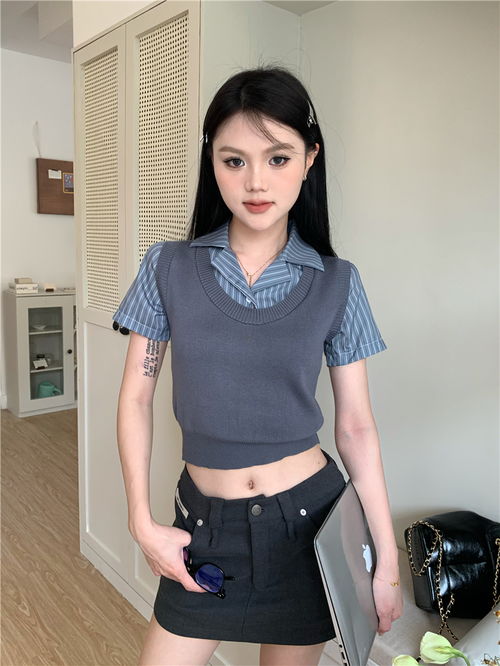 夏天女上衣短装设计图片