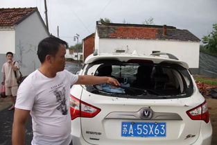 西安突降冰雹 二手车商称多车被砸